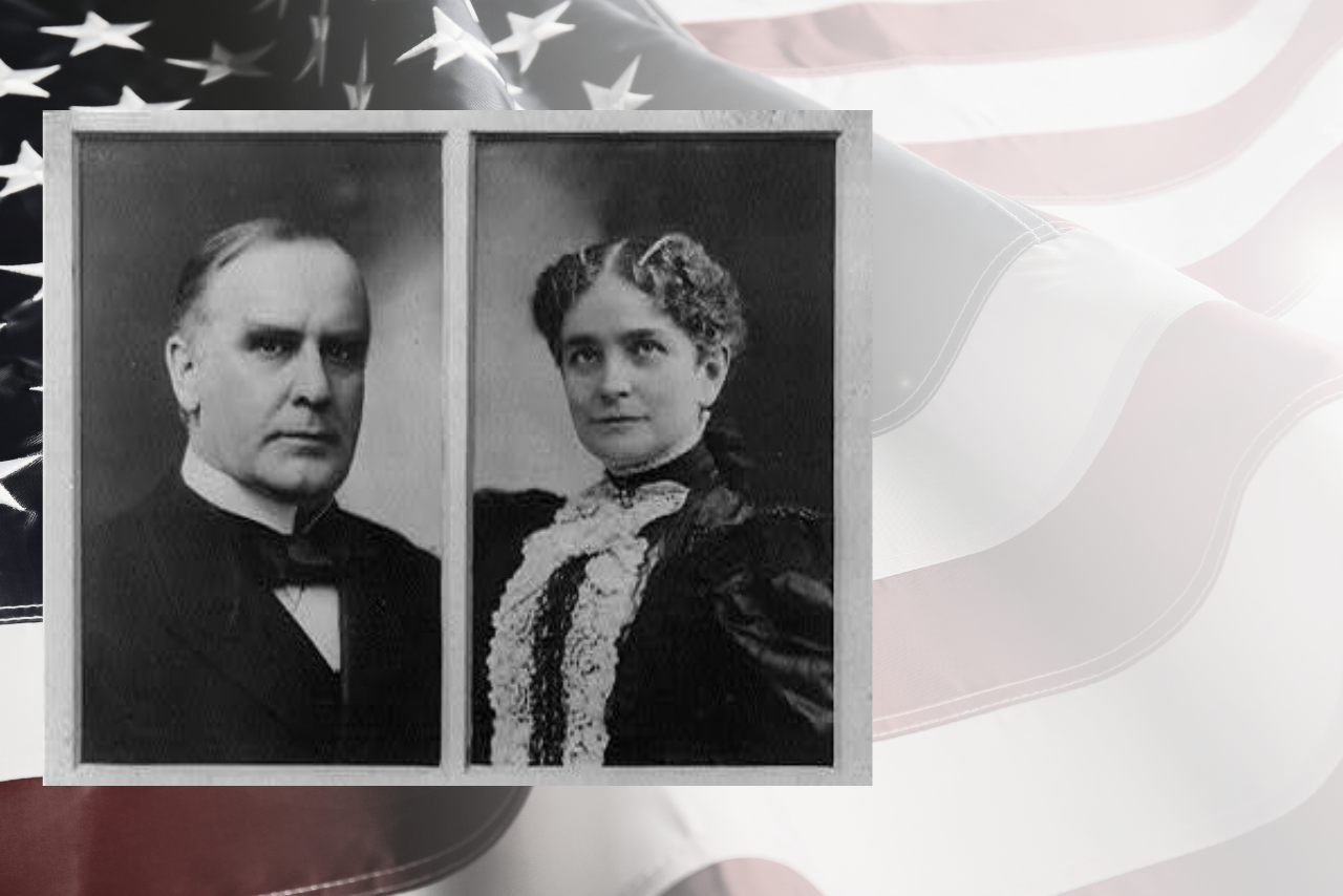 President William McKinley and his wife Ida McKinley