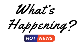 blue and red bubble with Hot News typed inside with white letters