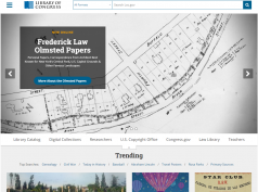 Screenshot of Library of Congress website.