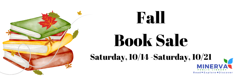 fall leaves with green yellow and red book