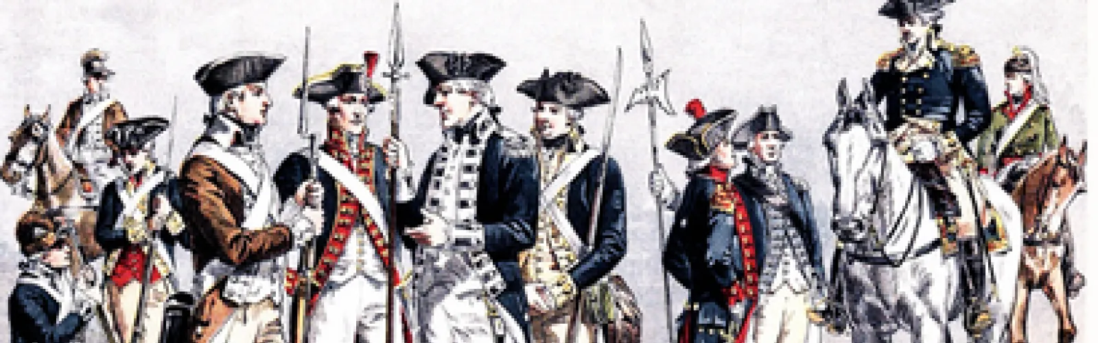 Illustration of Revolutionary War Soldiers