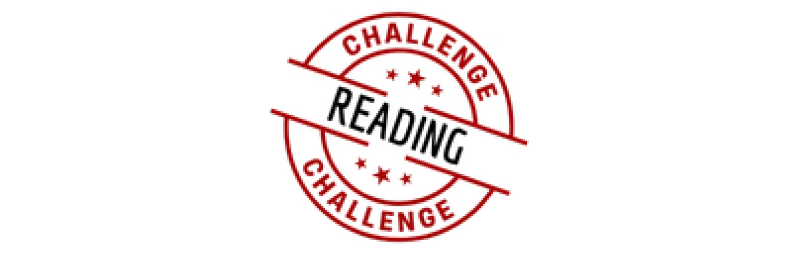 A circular red stamp with the word "READING" across the center and the word "CHALLENGE" repeated around the border.